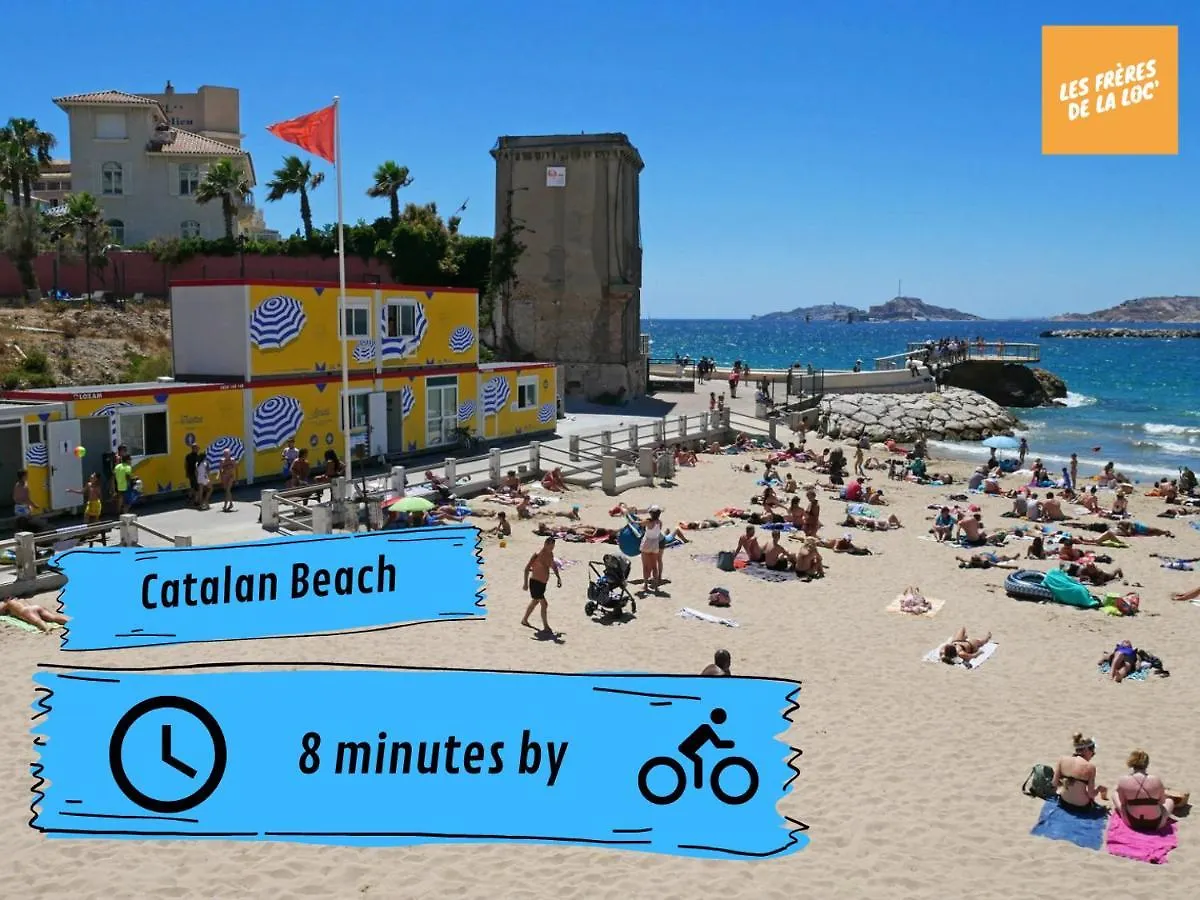 아파트 Appartement Marseillais - Climatisation & Spacieux - Les Freres De La Loc' 마르세유